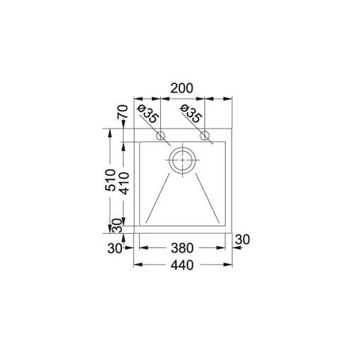 ΝΕΡΟΧΥΤΗΣ ΕΝΘΕΤΟΣ FRANKE Planar PPX 610-44 44x51 cm